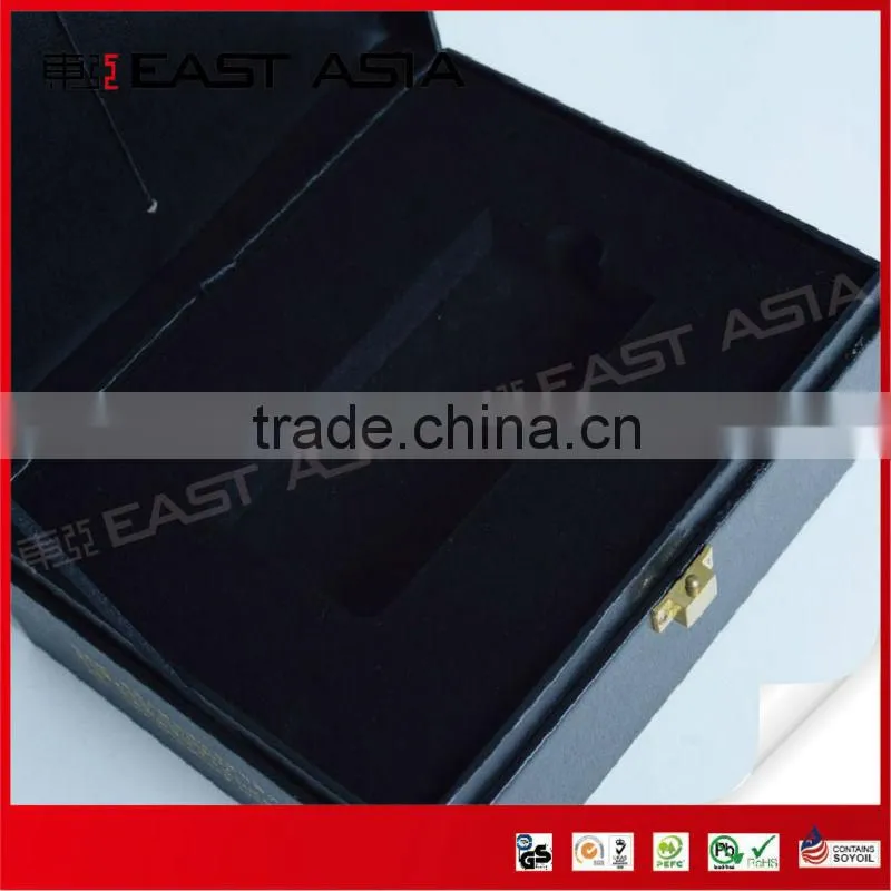 Black Fancy Paper Boxes with Metal Button Closure