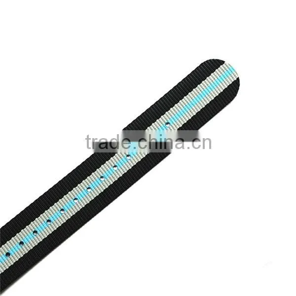 Stitching striped 1 piece nylon watches bands straps