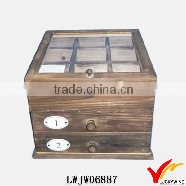 Luckywind vintage wood display box