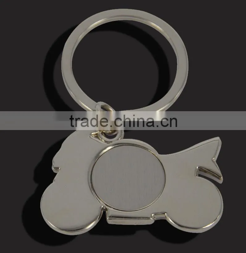 Motorcycle shape keychain blank keyring metal keychain