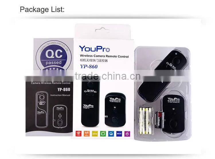 YouPro YP-860/E3 Wireless Remote Shutter Release for Canon DSLR: EOS 1100D, 1000D, 650D - See more at: /produ