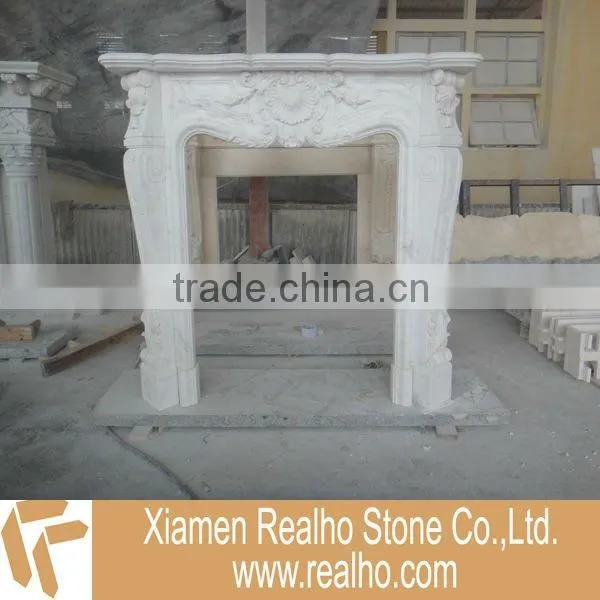Hunan White Marble Fireplace