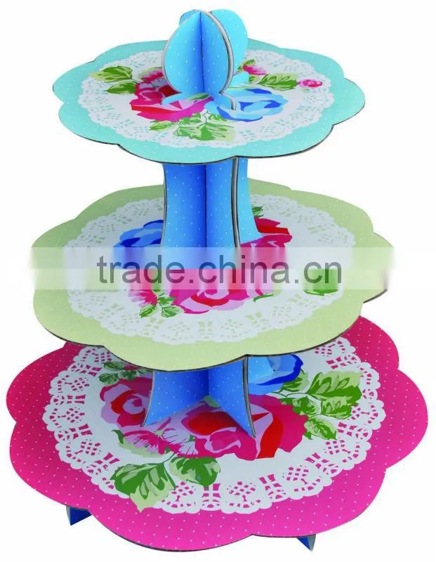 3 tire corrugated paper custom Halloween designed cardboard sandwich stand