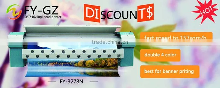 Infiniti FY-3278N 3.2m large format digital solvent printer with 4 or 8 SPT 510/50pl head
