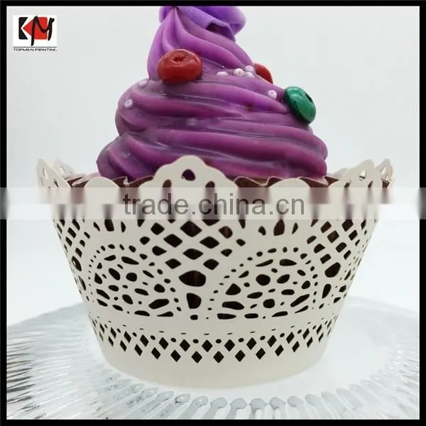 Laser cut paper Cupcake Wrappers for Cake Decorative