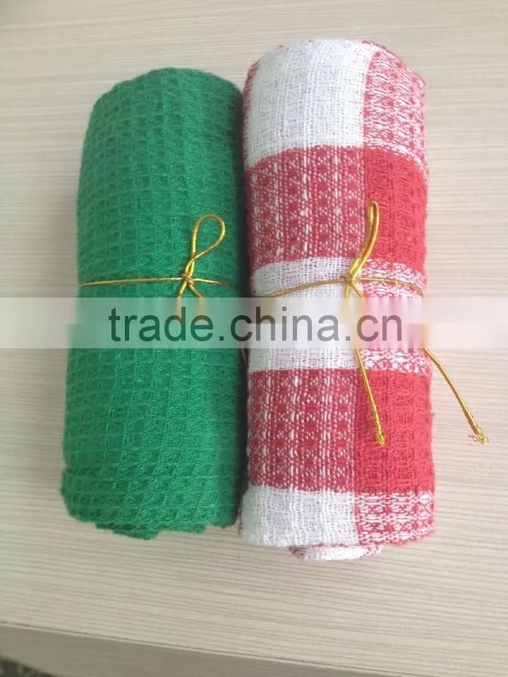 Christmas felt bags with dish towel set rolled inside