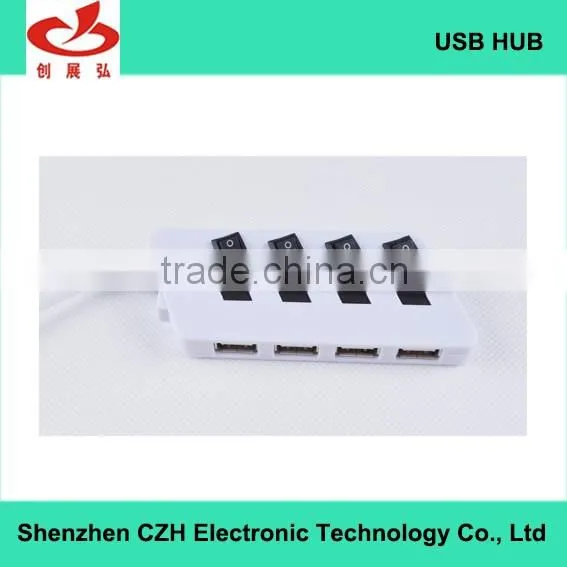 TOP selling products! 4-Port usb 2.0 hub with Individual on/off Power Switches and LED indicators