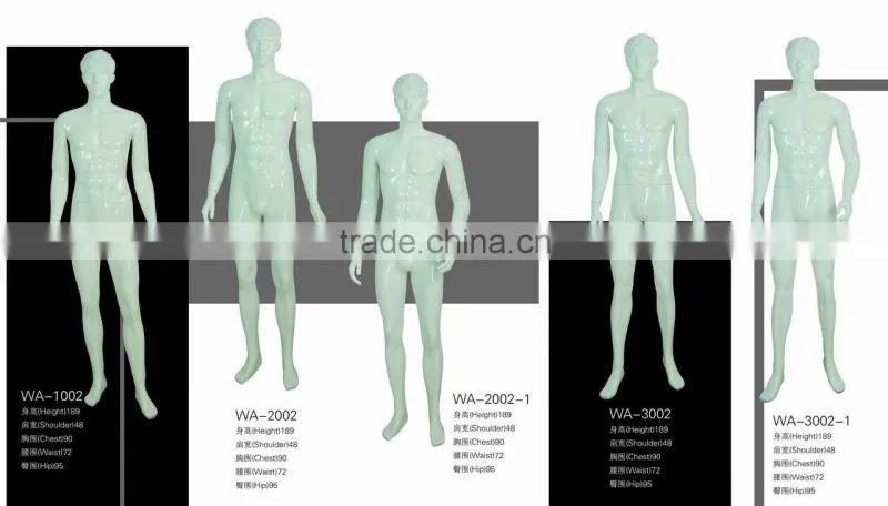 high glossy abstract plastic mannequin for male garments display