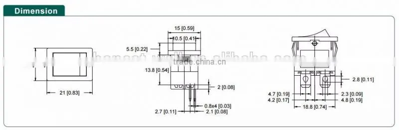 12A Illuminated Neon Lamp Rocker Switch