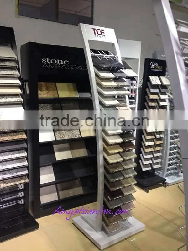quartz stone and marble sample display rack