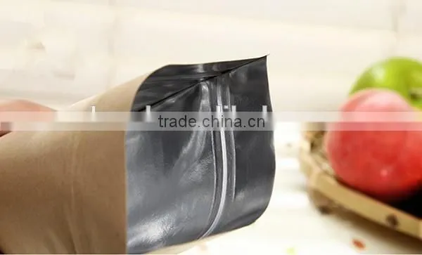 Zipper bag/brown paper shopping bag