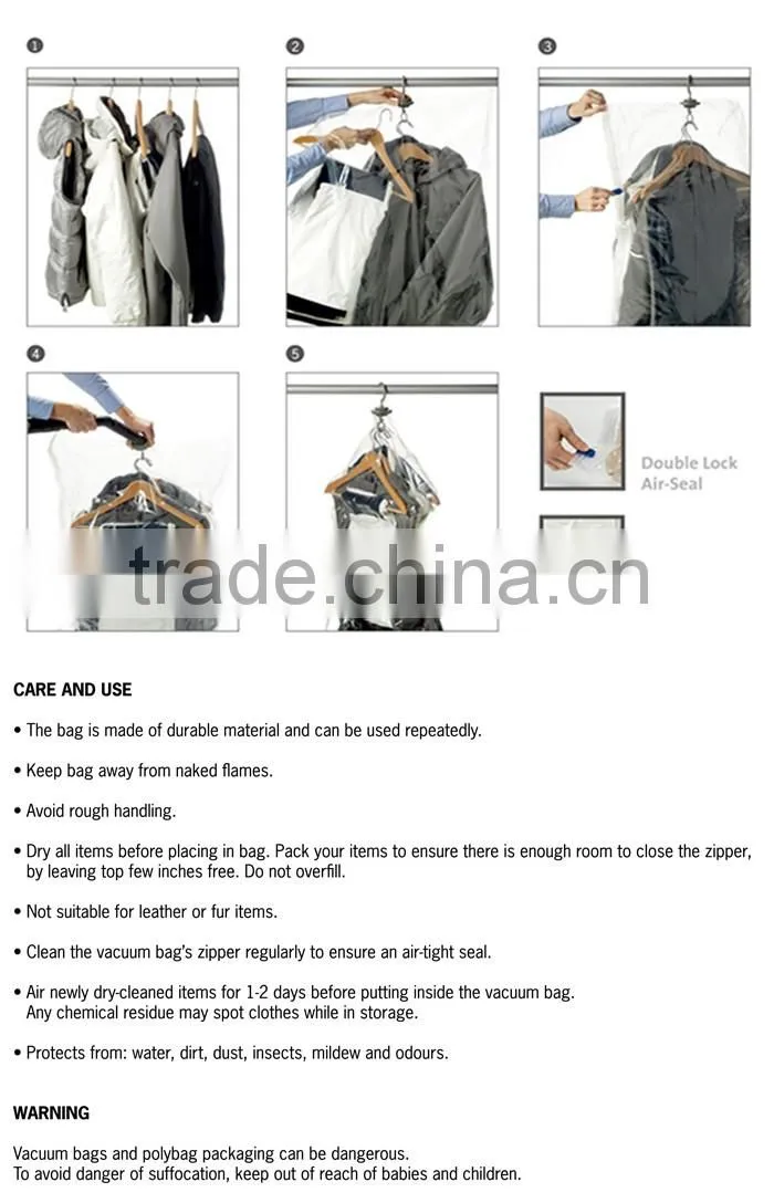 Hot sell Vacuum storage roll up space bag for travel and clothes