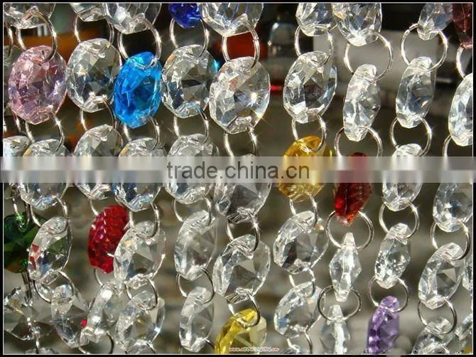 HX-0108G Hot sale elegant acrylic crystal hanging curtain for wedding decor