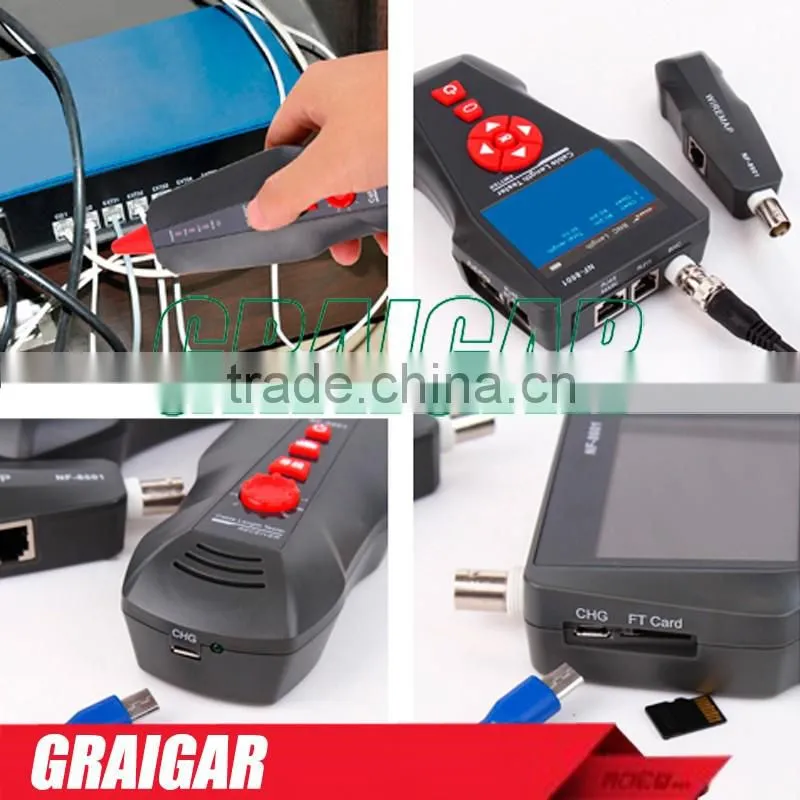 Original Noyafa NF-8601W RJ45 LAN Network Cable Tester UTP STP Diagnose Tone Tracer BNC PING/POE RJ11 Telephone Wire Tracker
