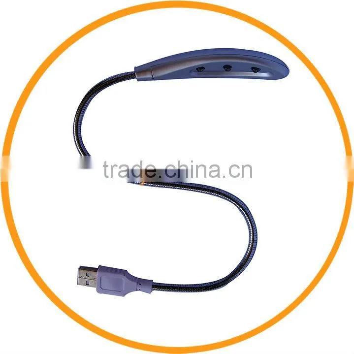 USB 3 LED Flexibly Metal Material Lamp Light for Notebook PC from dailyetech