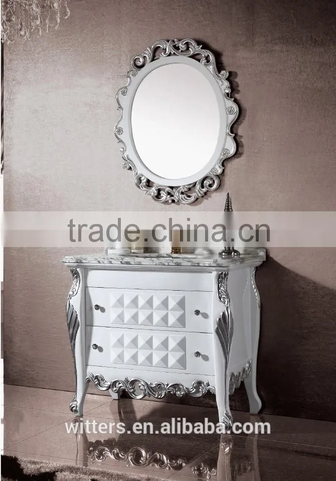 Bathroom vanity industrial/floor mouned bathroom vanity in white WTS321