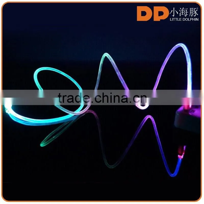 Colorful light up usb led cable mini charger usb type usb cable best quality