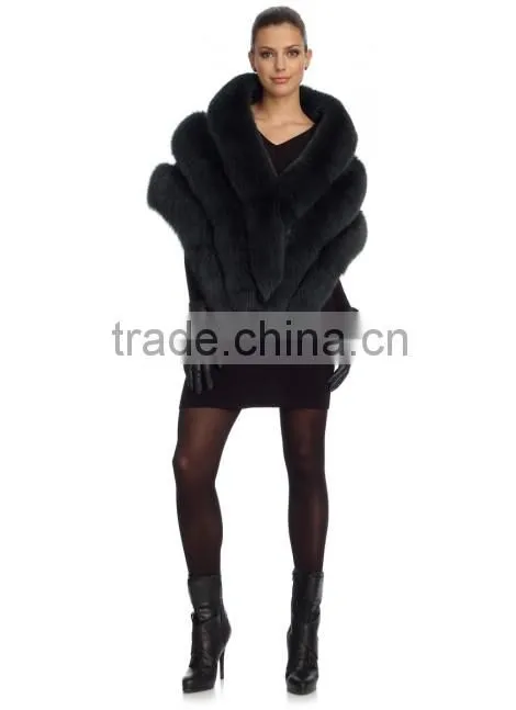 2015 wholesale ladies fox fur cape