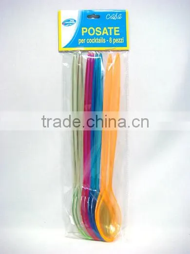 Food grade long handle plastic spoon