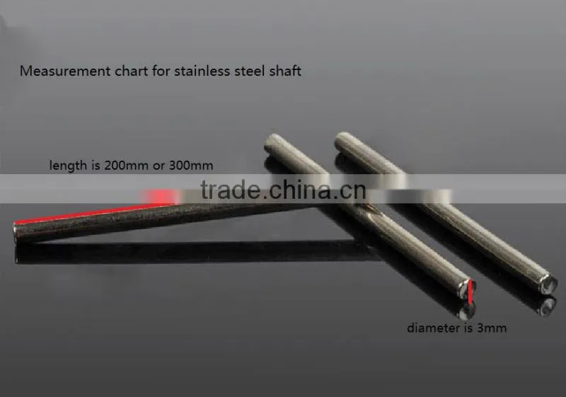 200mm Stainless steel shafts,round pins, diameter 3MM