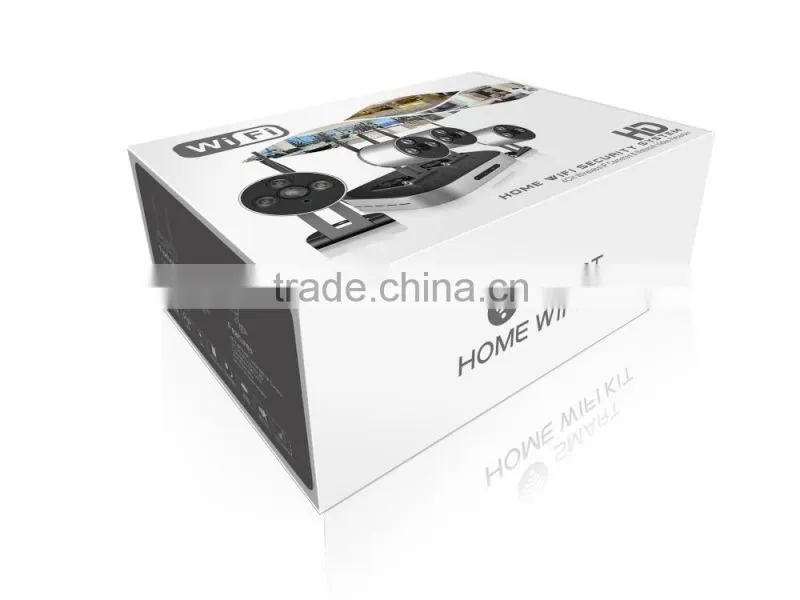 4Ch 720P HD Wireless waterproof camera Video Security System nvr kits