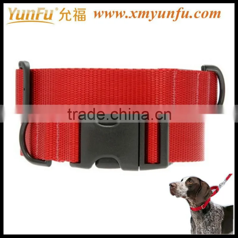 fashionable collar Soft PU nylon water dog collars metal buckle pet collar