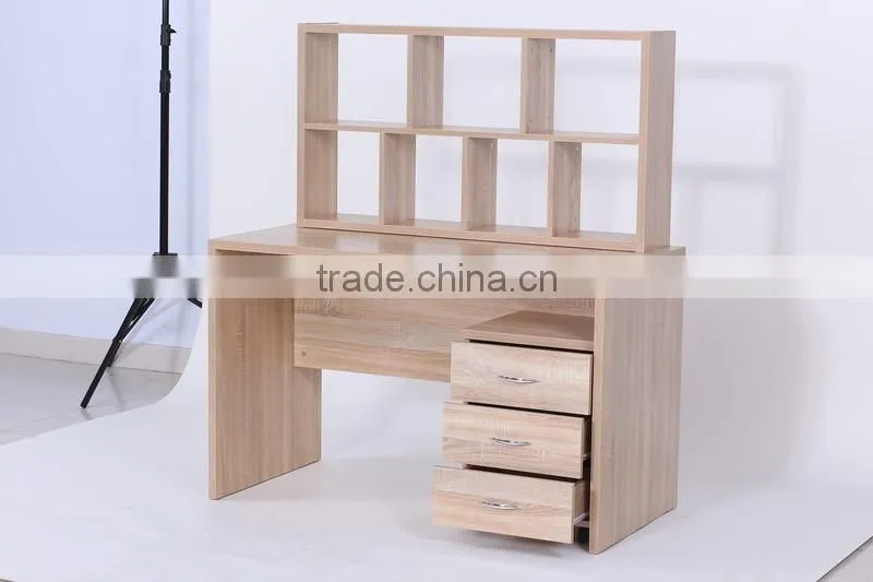Computer desk bookshelf Draw-out type arc table