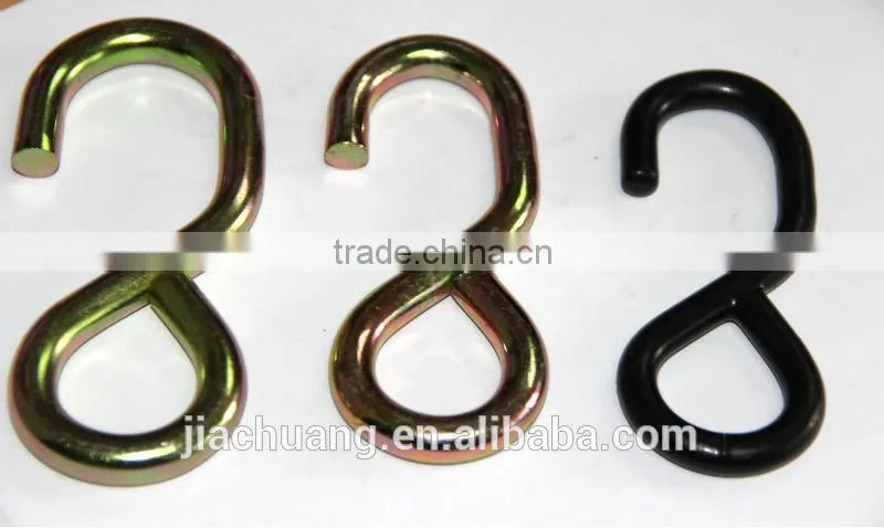 HOT sale s hook carabiner ratchet tie down with s hooks