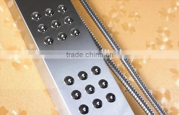 shuikou faucet factory square shower panel, bathroom massage shower panel, themostatic brass/stainless steel shower set