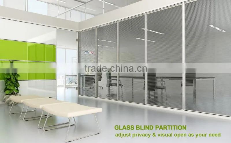 New flexible design acoustic modular easy assembly office partition glass wall(HK85-series)