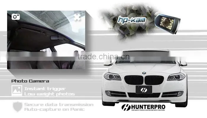 Vehicle tracker with IR photo camera, low data flow, supports 2 cameras, custom images gallery, data logger, secure data - HPKAM