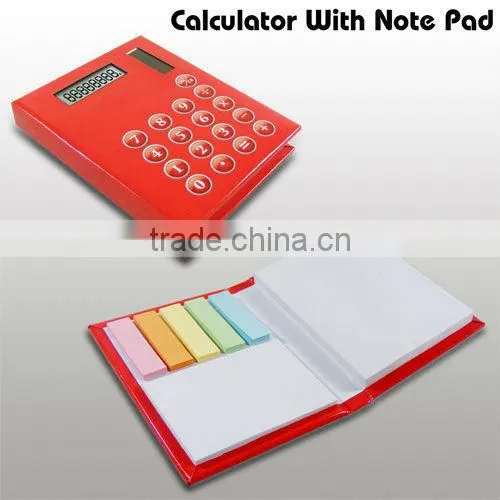 calculator with sticky notes