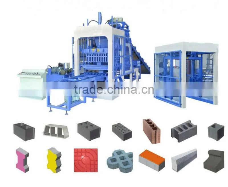 Concrete Construction QT6-15 Fully Automatic Concrete Block Making Machine Made in China