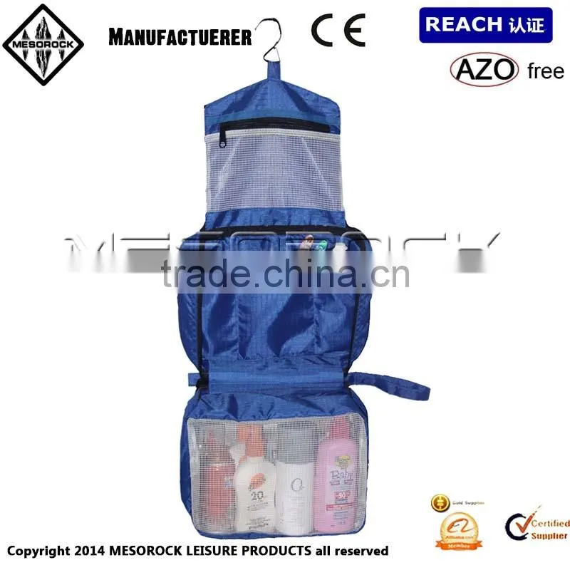 Large Hanging Wash Bag Men's Women's Toiletries Travel Make-Up Case, Zip Closure