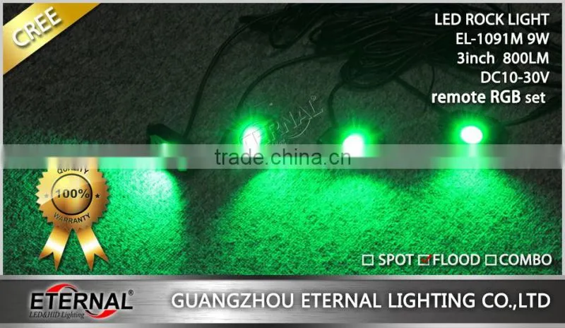 4/6/8/12 POD Rock LED Off Road Jeep ATV golf cart Truck Vehicle Rock Crawler Light RGB rock light