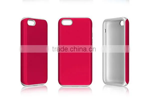 seal combination sets PC + silicone white and red case for iphone5c