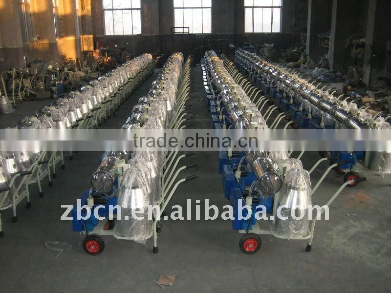 double barrels vacuum pump type milking machine