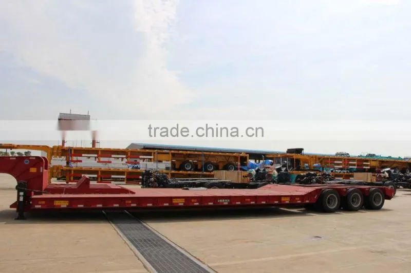60 Tons 3 Axle Semi-Trailer Lowbed Trailer for sale