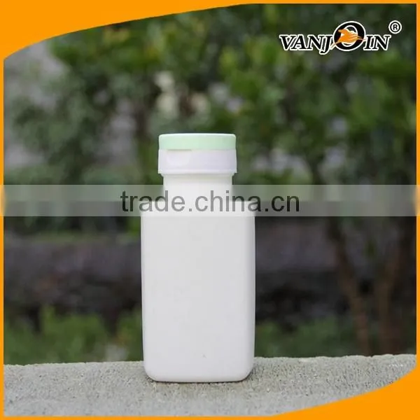 Custom Logo Nature White Rectangular HDPE Pill Bottles with Flip Cap 190cc