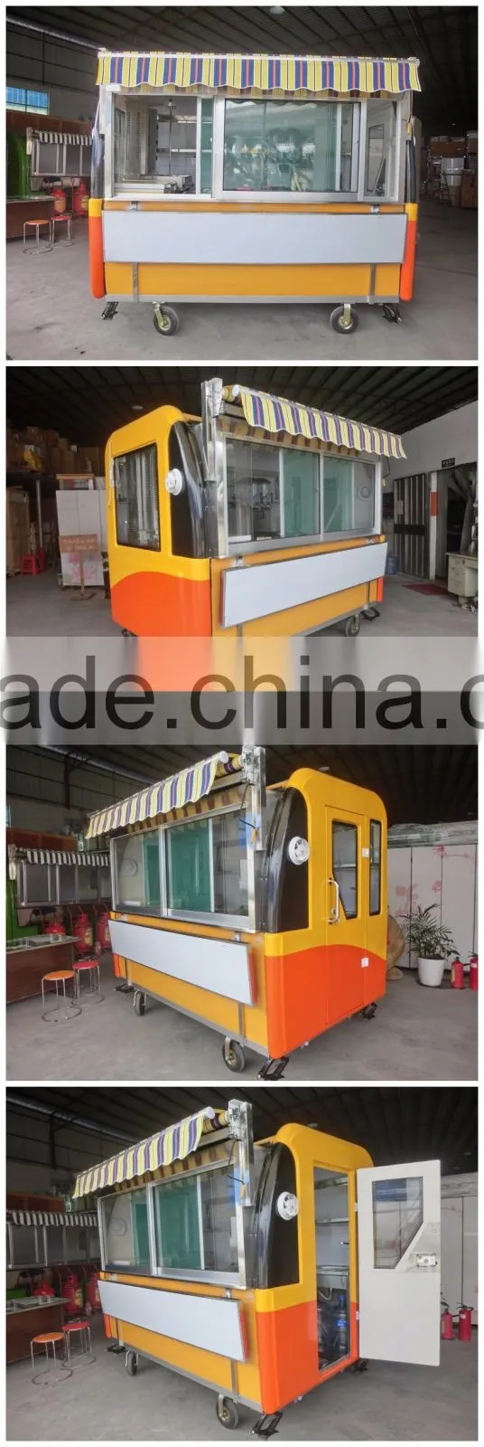 Multifunction mobile food cart with wheels, food grilling cart,shawarma food cart ZQW-C2