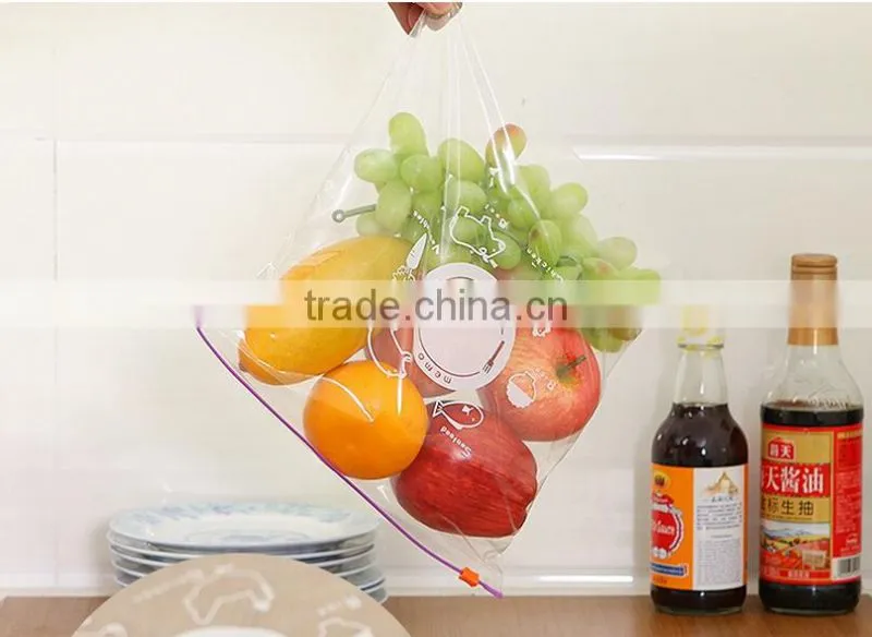 Wholesale Stock Portable PVC Pull Buckle Food Seal Freshness Protection Bag