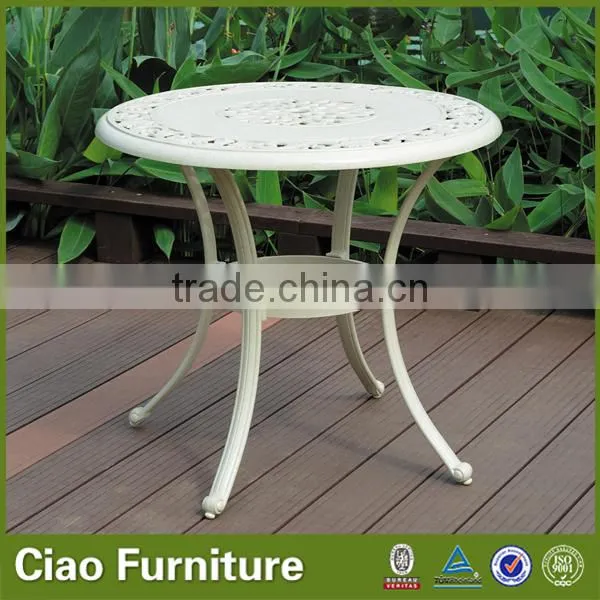 Aluminum patio Sunflower round table and Bauhinia chair