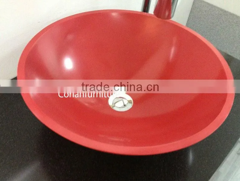 New design bathroom vanity solid surface bathroom art basin