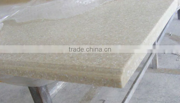 Custom sized Glacier white Acrylic solid surface table top