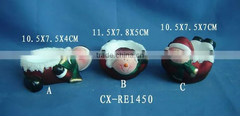 New Ceramic Santa Claus With Led Lights Christmas Decoration
