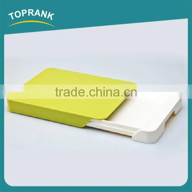 New design wholesale kitchen cooking concepts ABS chopping blocks, flexible cutting board with drawer