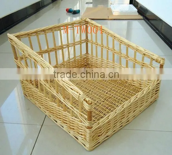 Trapezoidal wicker basket & wicker craft