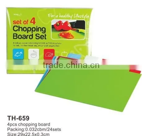 100% BPA FREE 4pcs Chopping Board/Cutting Board Set TH-659