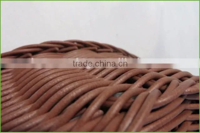 High quality large round clear plastic round rattan trays