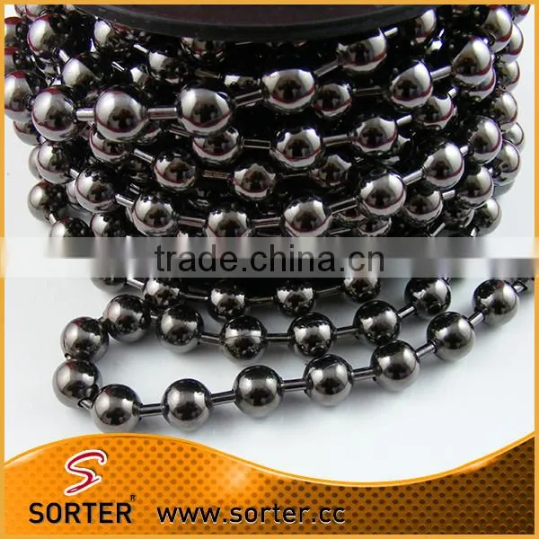 Metal ball chain,metal beaded chain roll, decorative metal chain